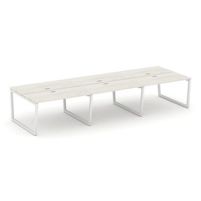 Style Project Fusion SN-5T2.DRS-071 (Дуб наварра/Белый) Рабочая станция двухсторонняя