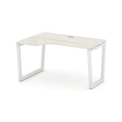 Style Project Fusion SN-5T2.SPA-022(L) (Дуб наварра/Белый) Стол рабочий эргономичный
