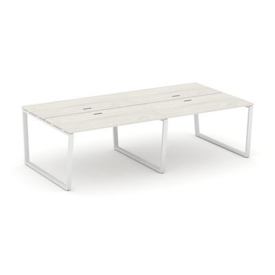 Style Project Fusion SN-6T2.DRS-044 (Дуб наварра/Белый) Рабочая станция двухсторонняя