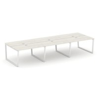 Style Project Fusion SN-6T2.DRS-071 (Дуб наварра/Белый) Рабочая станция двухсторонняя