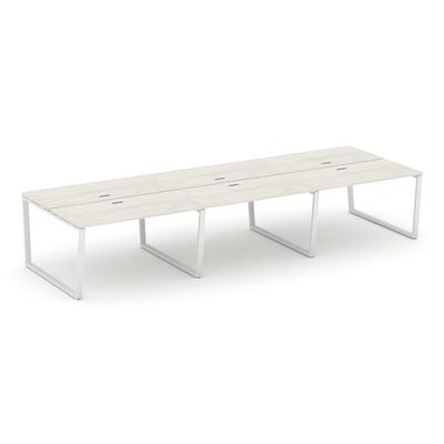 Style Project Fusion SN-6T2.DRS-071 (Дуб наварра/Белый) Рабочая станция двухсторонняя