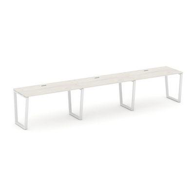 Style Project Fusion SN-6T2.ORS-041 (Дуб наварра/Белый) Рабочая станция односторонняя