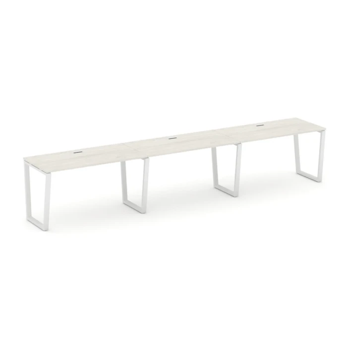 SN-6T2.ORS-051 Рабочая станция 1-сторонняя, дуб наварра ЛДСП, белый м/к