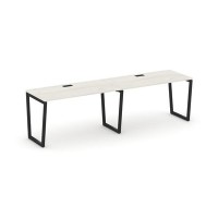 Style Project Fusion SN-4T2.ORS-021 (Дуб наварра/Черный) Рабочая станция односторонняя