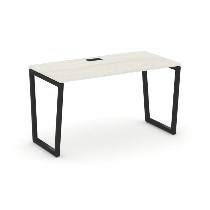 SN-4T2.SP-004 Стол прямой, дуб наварра, металл черный