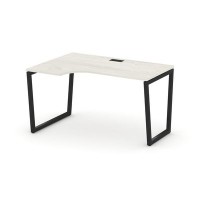 Style Project Fusion SN-4T2.SPA-001(L) (Дуб наварра/Черный) Стол рабочий эргономичный