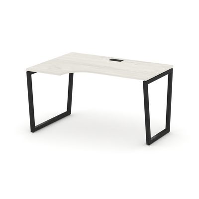 Style Project Fusion SN-4T2.SPA-011(L) (Дуб наварра/Черный) Стол рабочий эргономичный
