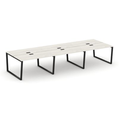 Style Project Fusion SN-6T2.DRS-081 (Дуб наварра/Черный) Рабочая станция двухсторонняя