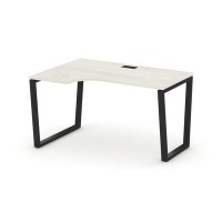 Style Project Fusion SN-6T2.SPA-021(L) (Дуб наварра/Черный) Стол рабочий эргономичный