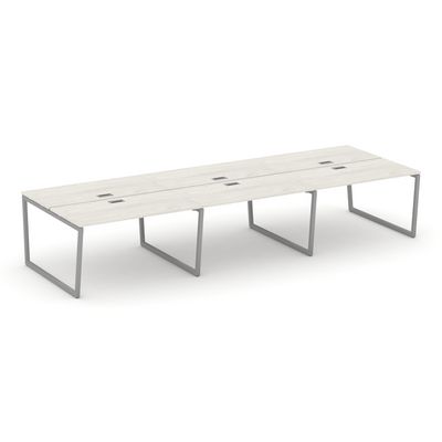 Style Project Fusion SN-4T2.DRS-081 (Дуб наварра/Серый) Рабочая станция двухсторонняя