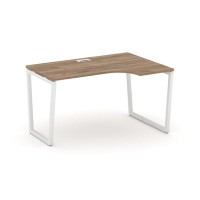 Style Project Fusion SN-4T2.SPA-002(R) (Дуб табак/Белый) Стол рабочий эргономичный