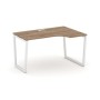 Style Project Fusion SN-4T2.SPA-022(R) (Дуб табак/Белый) Стол рабочий эргономичный