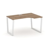 Style Project Fusion SN-6T2.SPA-021(R) (Дуб табак/Белый) Стол рабочий эргономичный