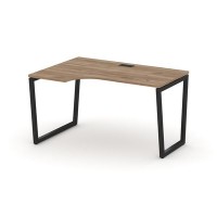 Style Project Fusion SN-4T2.SPA-011(L) (Дуб табак/Черный) Стол рабочий эргономичный