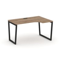 Style Project Fusion SN-4T2.SPA-011(R) (Дуб табак/Черный) Стол рабочий эргономичный