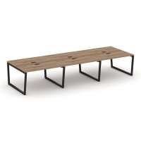 Style Project Fusion SN-5T2.DRS-061 (Дуб табак/Черный) Рабочая станция двухсторонняя