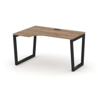 Style Project Fusion SN-5T2.SPA-021(L) (Дуб табак/Черный) Стол рабочий эргономичный