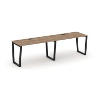 Style Project Fusion SN-6T2.ORS-022 (Дуб табак/Черный) Рабочая станция односторонняя