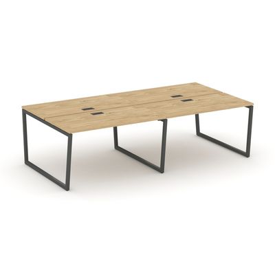 Style Project Fusion SN-4T2.DRS-044 (Тиквуд светлый/Антрацит) Рабочая станция двухсторонняя