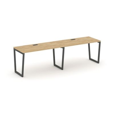 Style Project Fusion SN-4T2.ORS-004 (Тиквуд светлый/Антрацит) Рабочая станция односторонняя