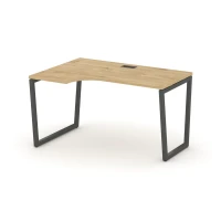 SN-4T2.SPA-001(L) (Тиквуд светлый/Антрацит) Стол рабочий эргономичный