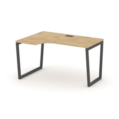 Style Project Fusion SN-4T2.SPA-021(L) (Тиквуд светлый/Антрацит) Стол рабочий эргономичный