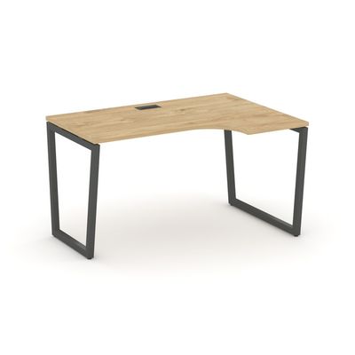 Style Project Fusion SN-4T2.SPA-021(R) (Тиквуд светлый/Антрацит) Стол рабочий эргономичный