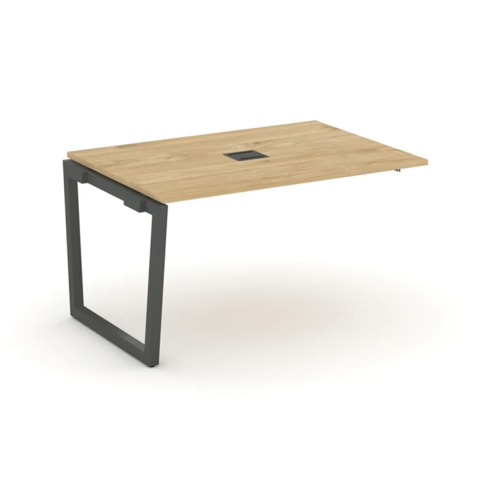 SN-5T2.NSPRG-001 Проходной наборный элемент стол для переговоров, цвет тиквуд светлый, антрацит
