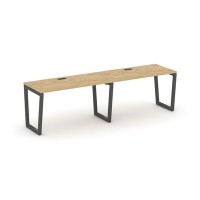 Style Project Fusion SN-5T2.ORS-003 (Тиквуд светлый/Антрацит) Рабочая станция односторонняя