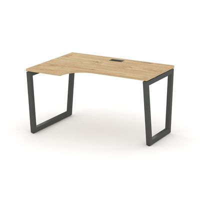 Style Project Fusion SN-5T2.SPA-012(L) (Тиквуд светлый/Антрацит) Стол рабочий эргономичный
