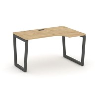 Style Project Fusion SN-5T2.SPA-012(R) (Тиквуд светлый/Антрацит) Стол рабочий эргономичный