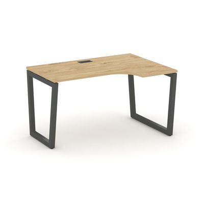 Style Project Fusion SN-5T2.SPA-022(R) (Тиквуд светлый/Антрацит) Стол рабочий эргономичный