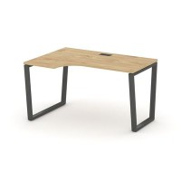 Style Project Fusion SN-6T2.SPA-002(L) (Тиквуд светлый/Антрацит) Стол рабочий эргономичный