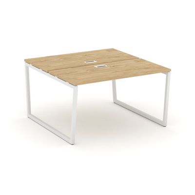 Style Project Fusion SN-4T2.DRS-023 (Тиквуд светлый/Белый) Рабочая станция двухсторонняя