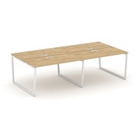 Style Project Fusion SN-4T2.DRS-043 (Тиквуд светлый/Белый) Рабочая станция двухсторонняя