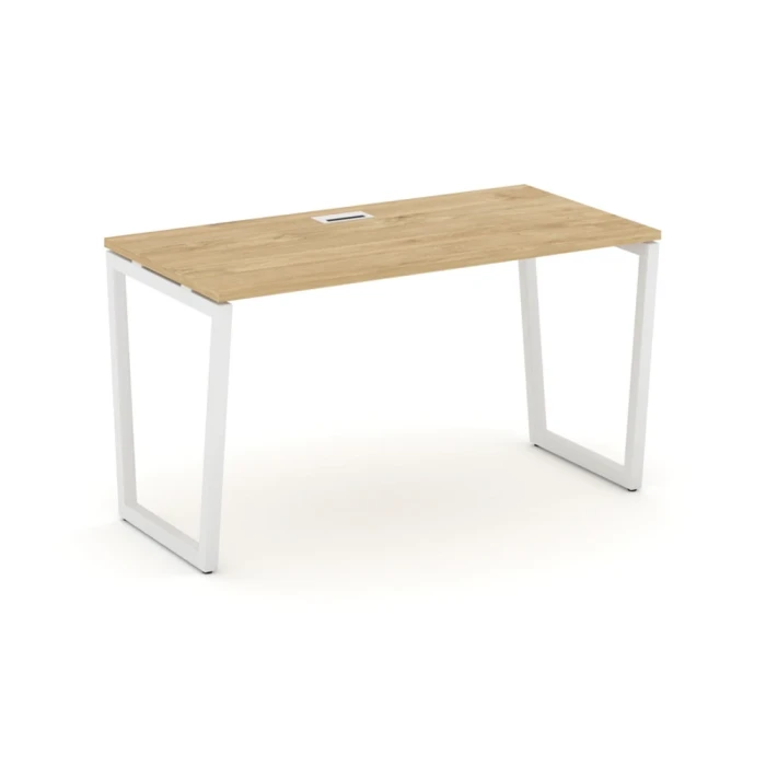 SN-4T2.SP-014 Стол прямой, цвет тиквуд светлый, белый м/к