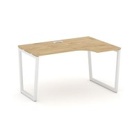 Style Project Fusion SN-4T2.SPA-002(R) (Тиквуд светлый/Белый) Стол рабочий эргономичный