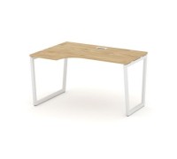 Стайл Проджект Фьюжн SN-4T2.SPA-022(L) (Тиквуд светлый/Белый) Стол рабочий эргономичный