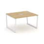 SN-4T2.SPRG-032 Стол для переговоров, тиквуд светлый, белый металл