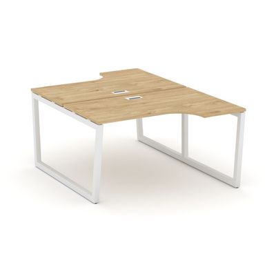 Style Project Fusion SN-5T2.DRPA-011 (Тиквуд светлый/Белый) Рабочая станция эргономичная