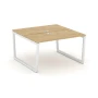 SN-5T2.DRS-014 Рабочая двухсторонняя станция, цвет ЛДСП тиквуд светлый, белый металл