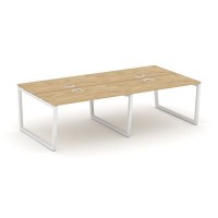 Style Project Fusion SN-5T2.DRS-043 (Тиквуд светлый/Белый) Рабочая станция двухсторонняя