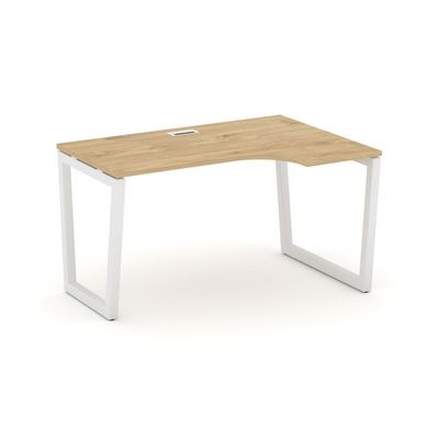 Style Project Fusion SN-5T2.SPA-011(R) (Тиквуд светлый/Белый) Стол рабочий эргономичный