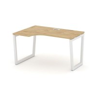 Style Project Fusion SN-5T2.SPA-012(L) (Тиквуд светлый/Белый) Стол рабочий эргономичный