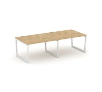 Стайл Проджект Фьюжн SN-5T2.SPRG-043.3 (Тиквуд светлый/Белый) Стол переговорный