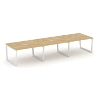 SN-5T2.SPRG-052 (Тиквуд светлый/Белый) Стол переговорный