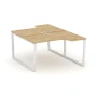 SN-6T2.DRPA-022 Рабочая станция эргономичная, тиквуд светлый ЛДСП, металл белый
