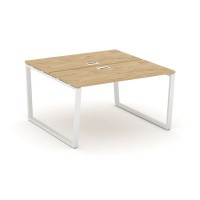 Style Project Fusion SN-6T2.DRS-023 (Тиквуд светлый/Белый) Рабочая станция двухсторонняя