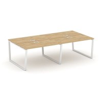 Style Project Fusion SN-6T2.DRS-053 (Тиквуд светлый/Белый) Рабочая станция двухсторонняя