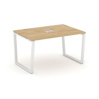 Style Project Fusion SN-6T2.SPRG-002 (Тиквуд светлый/Белый) Стол переговорный